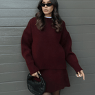 Lavinque Dress Ensemble Pull Oversize et Jupe | Élégance Décontractée | Confort et Style