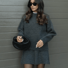 Lavinque Dress Ensemble Pull Oversize et Jupe | Élégance Décontractée | Confort et Style