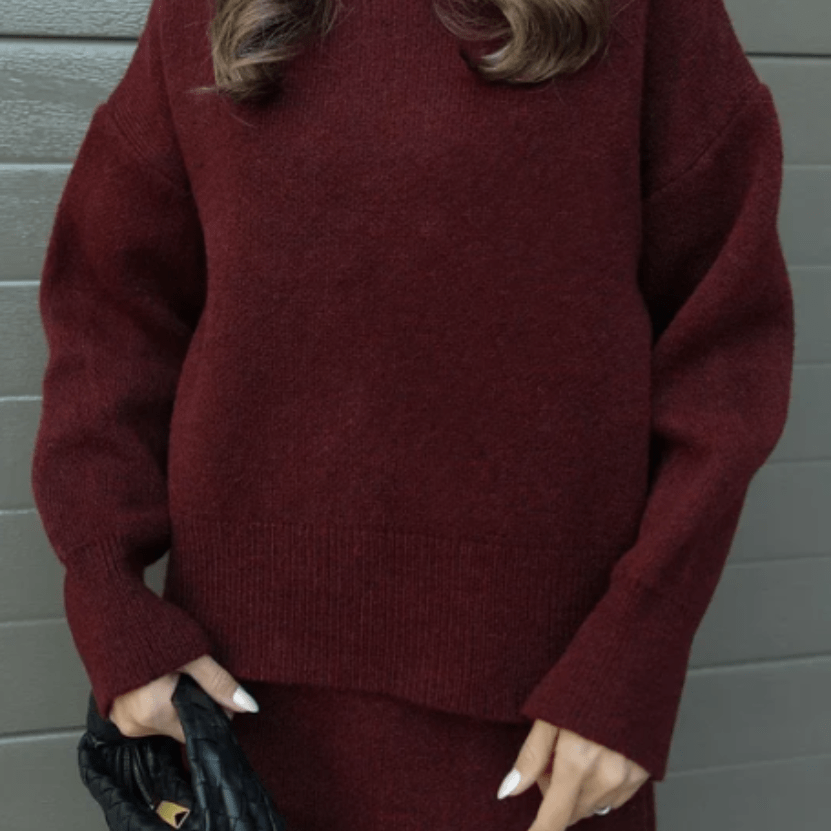 Lavinque Dress Ensemble Pull Oversize et Jupe | Élégance Décontractée | Confort et Style