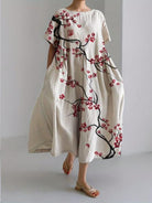 Lavinque Dress Fleur de cerisier / S Robe Longue Bohème | Élégance Florale | Légèreté &  Confort