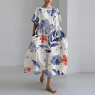 Lavinque Dress Fleurs à l'aquarelle / S Robe Longue Bohème | Élégance Florale | Légèreté &  Confort