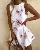 Lavinque Dress Floral / S Robe Courte à Cœurs | Blanche | Fraîche et Ludique