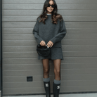 Lavinque Dress Gris / S Ensemble Pull Oversize et Jupe | Élégance Décontractée | Confort et Style