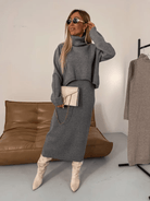 Lavinque Dress Gris / S Ensemble Tricot Élégant | Chic | Confort et Style
