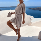Lavinque Dress Gris / S Robe Courte Satinée | Fluide | Légère et Élégante