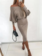 Lavinque Dress Gris / S Robe Femme | Élégance & Confort | Tricot Doux