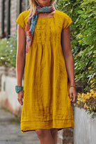 Lavinque Dress Jaune / S Robe Bohème en Coton | Légèreté &  Élégance Décontractée | Idéale pour l’Été