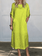 Lavinque Dress Jaune / S Robe Longue Décontractée | Bleu | Légère et Élégante