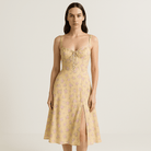 Lavinque Dress Jaune / S Robe Midi Noire | Bretelles | Élégance Intemporelle