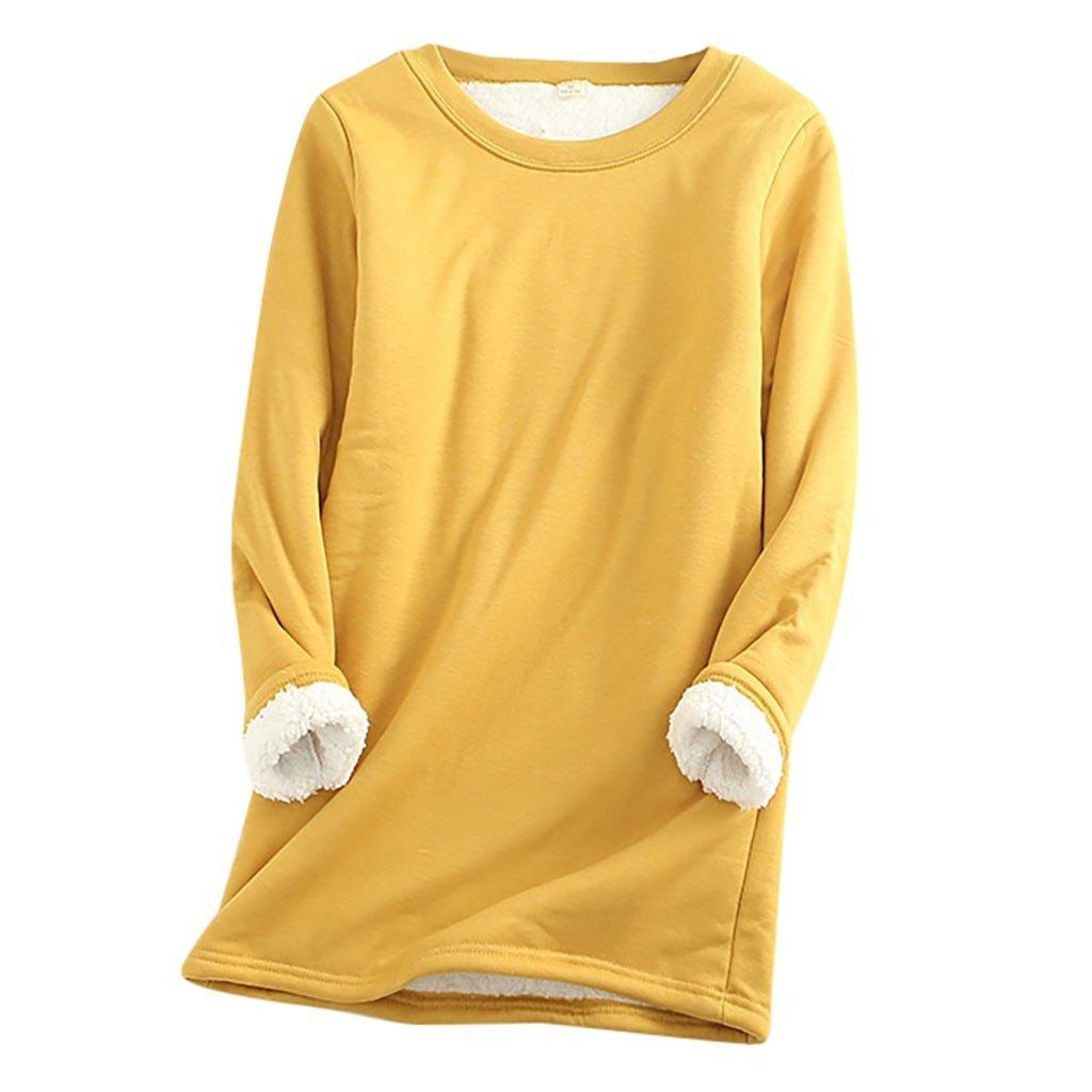 Lavinque Dress Jaune / S Robe Pull Doublée | Chaude & Confortable | Idéale pour l'Hiver