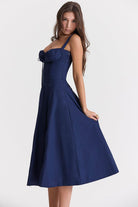 Lavinque Dress Nautique / XS Robe Fleurie à Bretelles | Corsetée | Romantique et Légère