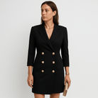 Lavinque Dress Noir / S Robe Blazer Fuchsia | Coupe Tailleur | Élégance Audacieuse & Structurée