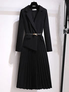 Lavinque Dress Noir / S Robe Blazer Plissée | Élégante | Chic et Structurée
