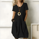 Lavinque Dress Noir / S Robe Décontractée Beige | 100% Coton | Avec Poches Pratiques