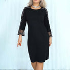 Lavinque Dress Noir / S Robe Élégante | Noir | Manches Transparentes et Détails Dentelle