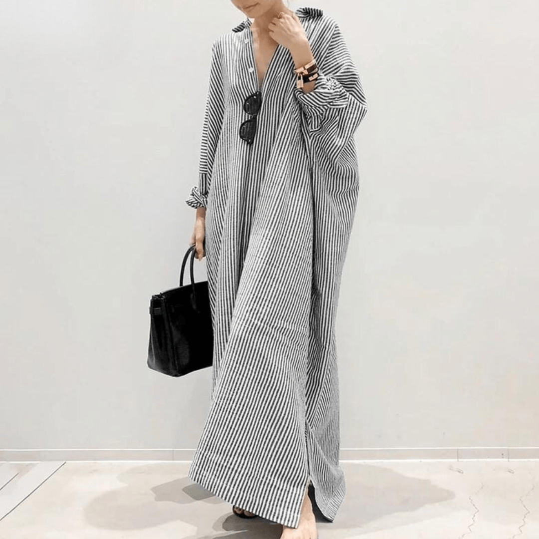 Lavinque Dress Noir / S Robe Longue Oversize Femme | Confort | Élégance Décontractée