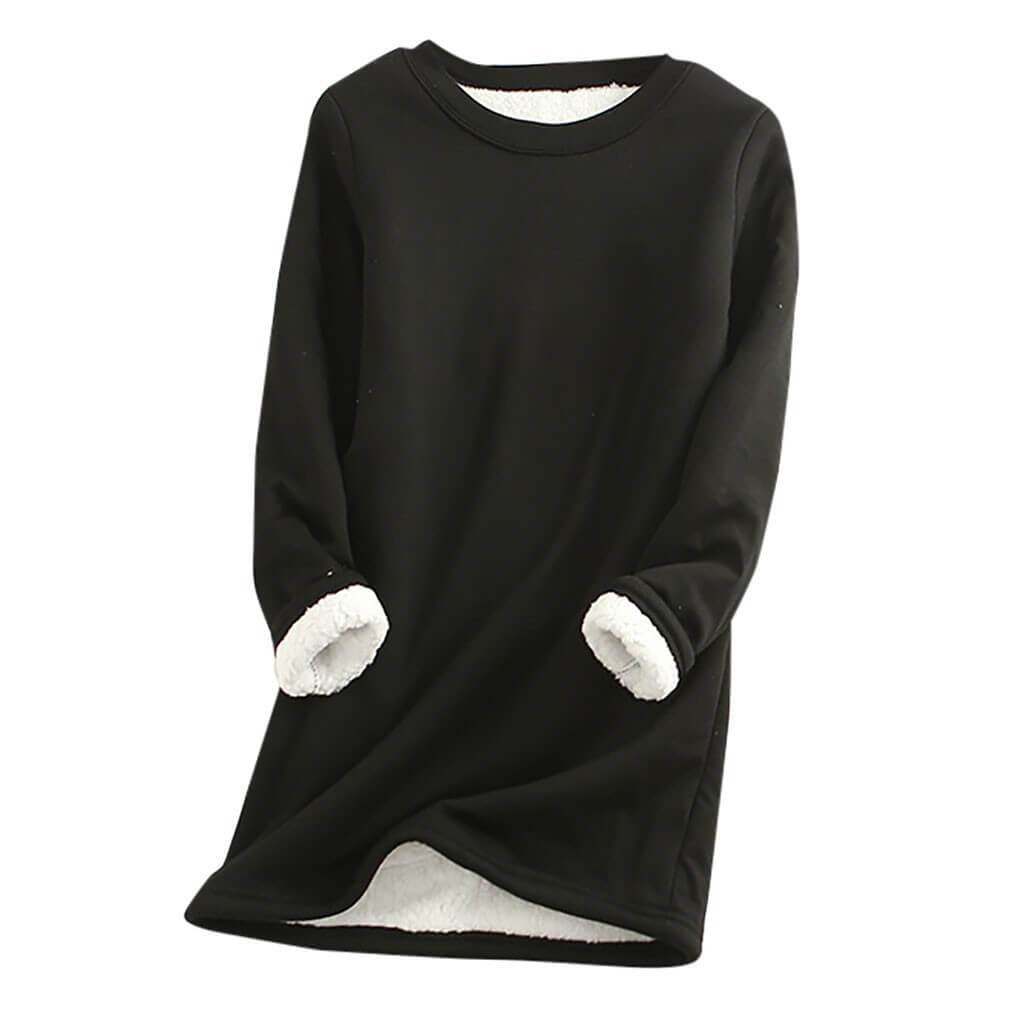 Lavinque Dress Noir / S Robe Pull Doublée | Chaude & Confortable | Idéale pour l'Hiver