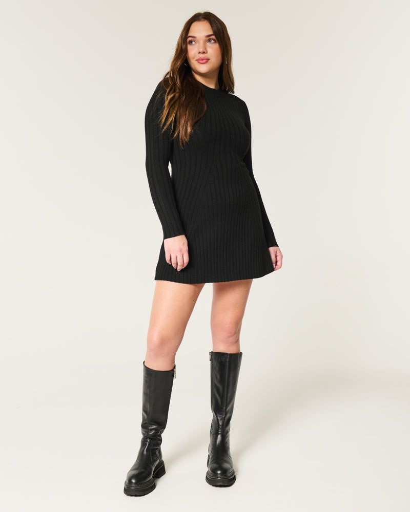 Lavinque Dress Noir / S Robe Pull Manches Longues | Élégance | Confort et Intemporalité