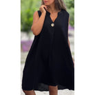 Lavinque Dress Noir / S Robe Trapèze Fluide | Décontractée | Légère et Confortable