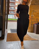 Lavinque Dress Noir / XS Robe Longue Ample | Élégance | Confort et Minimalisme
