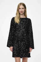 Lavinque Dress Noir / XS Robe Noire & Blanche Élégante | Nœud dans le Dos | Coupe Décontractée