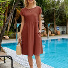 Lavinque Dress Orange / S Robe d'Été en Coton | Ample | Légère et Décontractée