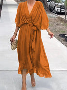 Lavinque Dress Orange / S Robe Longue Bohème | Élégance Flottante | Tissu Léger & Fluide