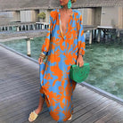 Lavinque Dress Orange / S Robe Longue Caftan | Fluide et Colorée | Élégante et Bohème