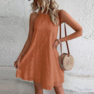 Lavinque Dress Pêche / S Robe Brodée Blanche | Été | Légère et Romantique