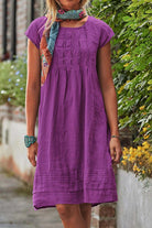 Lavinque Dress Pourpre / S Robe Bohème en Coton | Légèreté &  Élégance Décontractée | Idéale pour l’Été