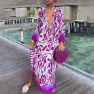 Lavinque Dress Pourpre / S Robe Longue Caftan | Fluide et Colorée | Élégante et Bohème