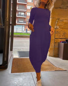 Lavinque Dress Pourpre / XS Robe Longue Ample | Élégance | Confort et Minimalisme