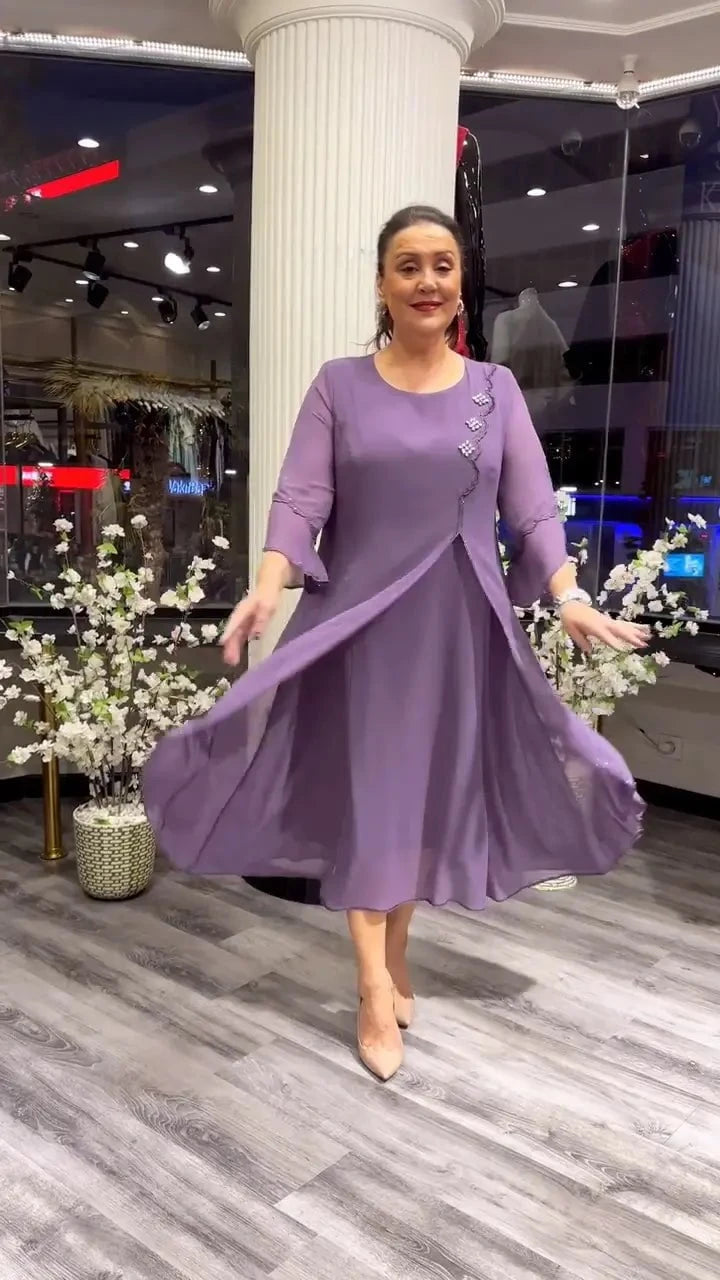 Lavinque Dress Pourpre / XS Robe Longue Élégante | Fluide & Chic | Parfaite pour Toutes Occasions