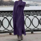 Lavinque Dress Pourpre / XS Robe Longue Hiver en Laine | Chaude et Élégante | Style Décontracté Chic