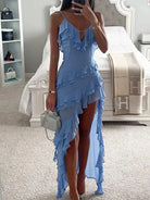 Lavinque Dress Robe Asymétrique à Volants | Élégante | Glamour et Féminine