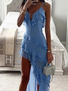 Lavinque Dress Robe Asymétrique à Volants | Élégante | Glamour et Féminine