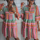 Lavinque Dress Robe Bohème Colorée | Fluide & Légère | Style Estival