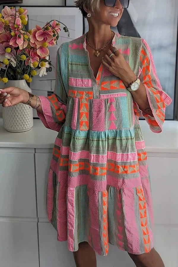 Lavinque Dress Robe Bohème Colorée | Fluide & Légère | Style Estival