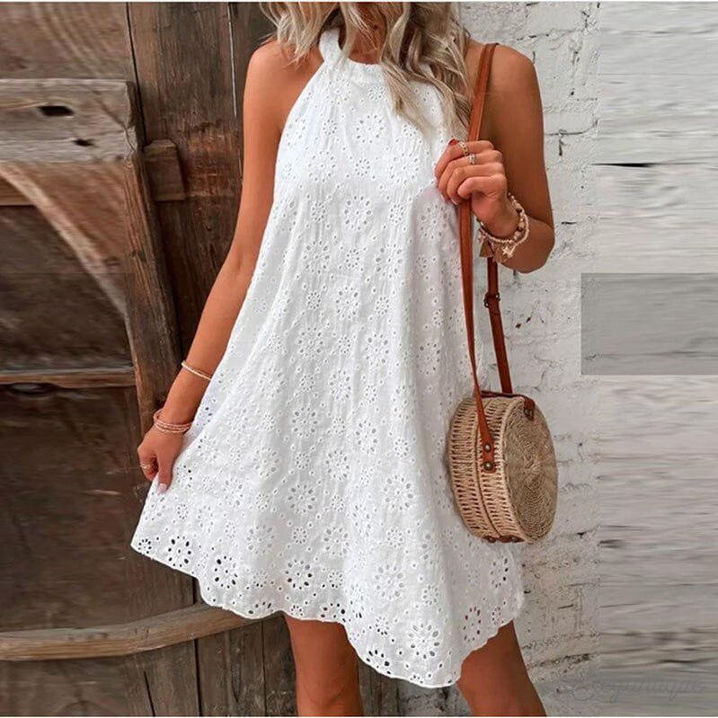 Lavinque Dress Robe Brodée Blanche | Été | Légère et Romantique