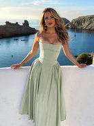 Lavinque Dress Robe Bustier Évasée | Élégance Vintage | Structurée et Féminine