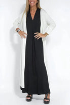 Lavinque Dress Robe + cardigan / Noir / S Robe Longue Fluide | Élégante | Minimaliste et Aérienne