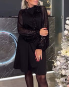 Lavinque Dress Robe Chemise Élégante | Manches Transparentes | Chic et Sophistiquée