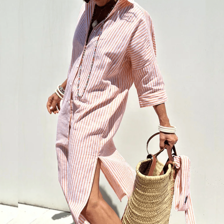 Lavinque Dress Robe Chemise en Coton | Légèreté & Élégance | Parfaite pour l'Été