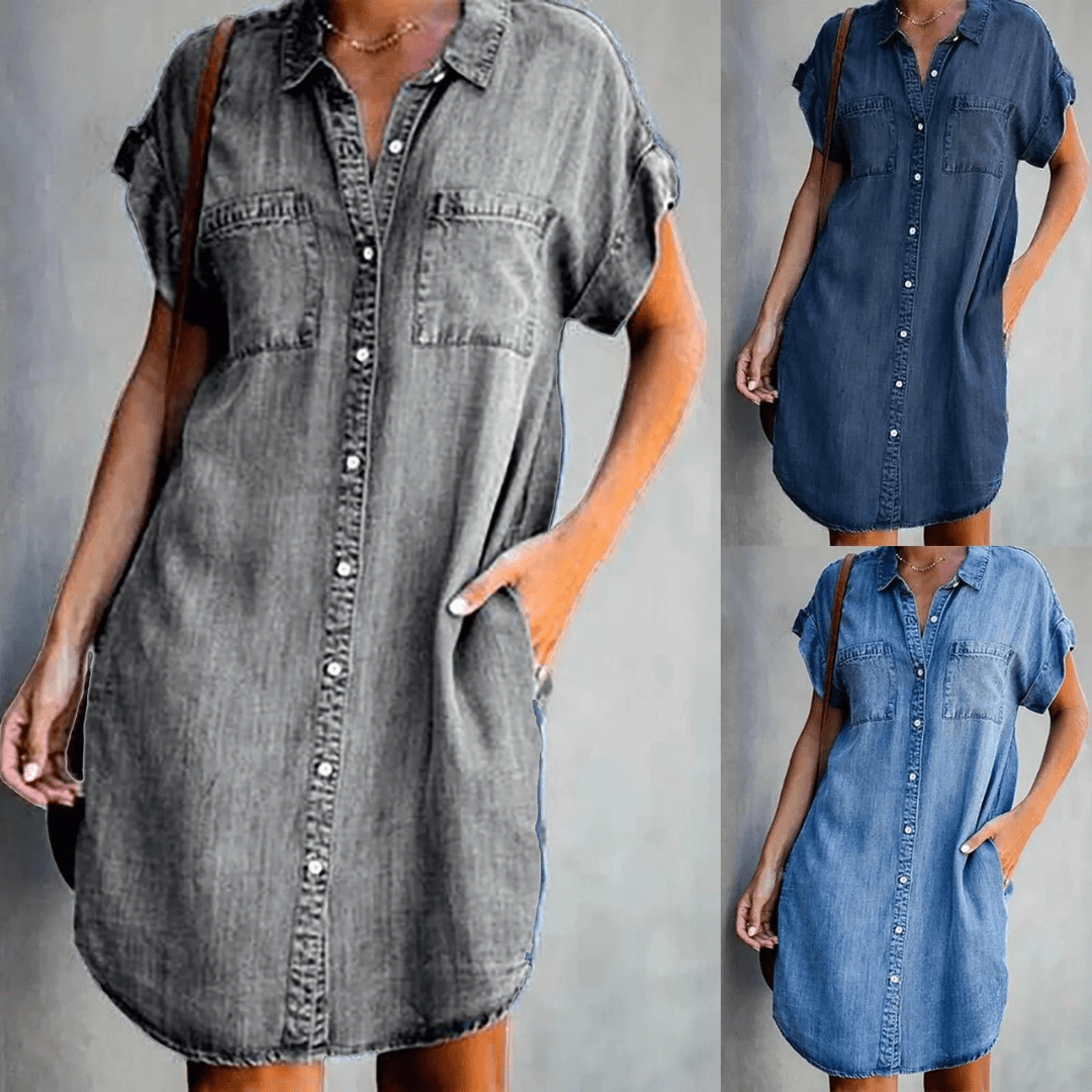 Lavinque Dress Robe Chemise en Jean | Casual Chic | Intemporelle et Confortable