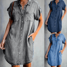 Lavinque Dress Robe Chemise en Jean | Casual Chic | Intemporelle et Confortable