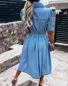 Lavinque Dress Robe Chemise en Jean | Décontractée | Structurée et Féminine