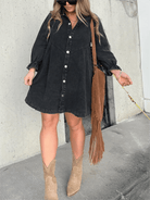 Lavinque Dress Robe Chemise en Jean | Décontractée & Tendance | Coupe Ample