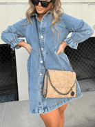 Lavinque Dress Robe Chemise en Jean | Décontractée & Tendance | Coupe Ample