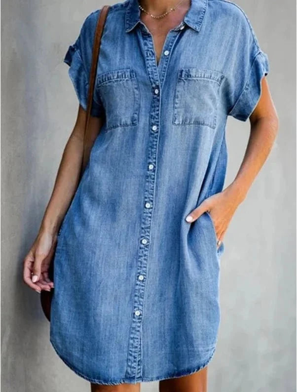 Lavinque Dress Robe Chemise en Jean | Décontractée | Tendance et Confortable
