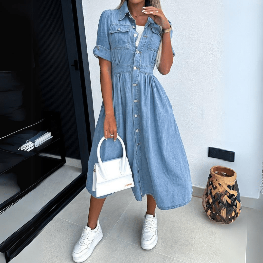 Lavinque Dress Robe Chemise en Jean | Style Décontracté | Confort et Élégance